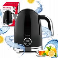 Elektrinis virdulys KLAUSBERG su termometru, 1,7 l, nerūdijantis plienas, LED