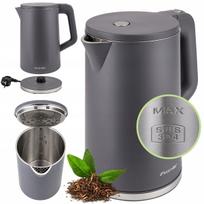 Elektrinis virdulys 1,7 l, pilkas, su sieteliniu filtru ir pasukamu pagrindu KAMILLE