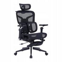 Biuro kėdė su pakoju, ergonomiška, juoda