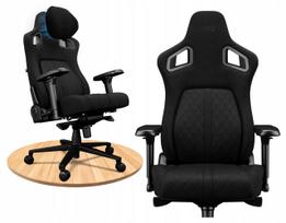 Biuro kėdė YUMISU 2055, ergonominė, su pasukamu mechanizmu, juodos spalvos, magnetinė medžiaga