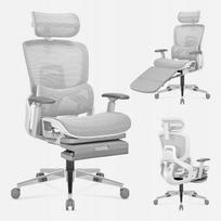 Biuro kėdė MARK ADLER, pilka, ergonomiška, su reguliuojama atrama kojoms, pasukama