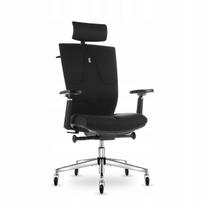 Ergonominė kėdė Kulik System Space, juoda, su nugaros atrama