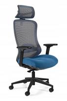 Biuro kėdė ADAPTA, ergonomiška, mėlyno tinklinio audinio, suktuko mechanizmas