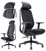 Biuro kėdė NOBRIUM, juoda, ergonomiška, su tinklelio atlošu