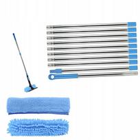 Langų valytuvas-mopas 2in1, teleskopinis, ilgis 424 cm