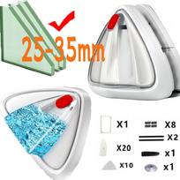 Magnetinis dvipusis langų valytuvas, tinka 25–35 mm storiui, pripildytas vandeniu