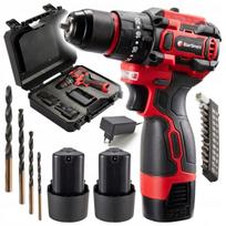 Akmeninis gręžtuvas BRUSHLESS 16V, 2 x 2,0Ah akumuliatoriai, sugręžimo antgaliai, lagaminėlis