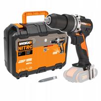Atsuktuvas-gręžtuvas WORX NITRO WX352, bešepetėlinis, 60 Nm, smūginis, be akumuliatoriaus, su lagaminu