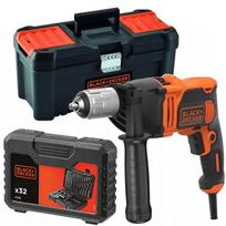 Elektrinis smūginis grąžtas 850W su 32 priedais Black+Decker BEH850KA32-QS
