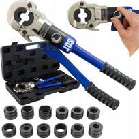 Hidraulinis vamzdžių presas PEX, 12 antgalių (TH, U, V, 15–32 mm)