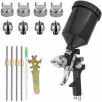 Dažymo pistoletas HVLP su 4 antgaliais (1.3, 1.4, 1.7, 2.0 mm)