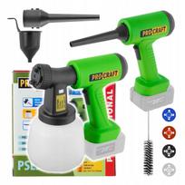 Dažymo pistoletas Procraft PSE22 su pūtimo funkcija, 20V, bešepetėlinis