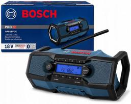 Radijo imtuvas BOSCH GPB 18V-3C, su „Bluetooth“ ir FM, be akumuliatoriaus