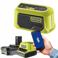 Nešiojama kolonėlė RYOBI 18V ONE+ su LED, „Bluetooth“, 2Ah, RBTM18-120GL