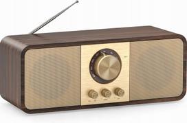 Belaidis retro grotuvas su Bluetooth, AUX, USB, FM, 2x8 W, akumuliatorius