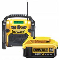 Statybinis radijas DEWALT DCR019 su 18V 4Ah baterija DCB182