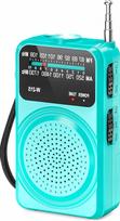 Nešiojamas radijas FM/AM, veikiantis su baterijomis, RAD TURQUOISE, namams ir stovyklavimui