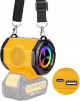 Nešiojama „Bluetooth“ kolonėlė, tinkama DEWALT 20V Li-ion akumuliatoriui, su USB Type-C