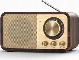 Nešiojamas retro stiliaus medinis Bluetooth grotuvas