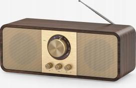 Nešiojama retro „Bluetooth“ kolonėlė su USB, kortelių skaitytuvu, AUX, FM ir baterija