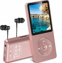 MP3 grotuvas, rožinis, 8GB, 1.8" ekranas, lengvas, iki 70 val. baterija