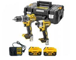 Akumuliatorinių įrankių rinkinys DeWALT DCK266P2T 18V XR 2x5Ah (DCD796 + DCF877) su TSTAK dėže