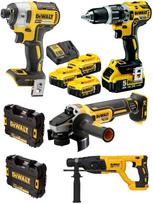 DEWALT 18V belaidžių įrankių rinkinys, 4 vnt., 3x5,0Ah akumuliatoriai