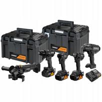 Akumuliatorinių įrankių rinkinys Dewalt McLaren DCK5222MP3T, 18V, 5 vnt., 3 x 5,0Ah