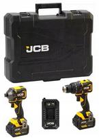 Atsuktuvas JCB-18PKIT-2, 75 Nm ir 230 Nm, 2 x 5,0 Ah baterijos