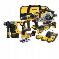 Akumuliatorinių įrankių rinkinys DeWalt 18V, 6 vnt., 3 x 5 Ah akumuliatoriai, krepšys