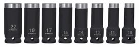 Smūginės galvutės 1/2", 10–22 mm, 8 vnt., PARKSIDE PERFORMANCE