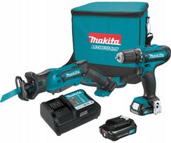 Atsuktuvas ir siaurapjūklis MAKITA CXT CT229R, 10,8V, 2x2,0Ah