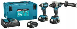 Akumuliatorinių įrankių rinkinys MAKITA DLX2550TJ (DHP492, DTD153, MAKPAC, 3x5,0 Ah)