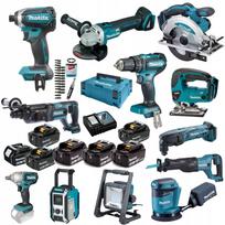 Įrankių rinkinys MAKITA, 12 dalių, su 7 x 18V baterijomis