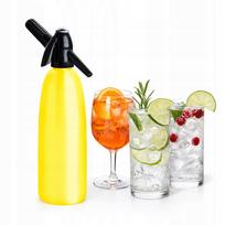 Nešiojamas gazuoto vandens sifonas QUICK SODA MAKER, 1 l, geltonas, ART