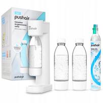 Vandens prisotinimo aparatas Dafi PushAir, balta, su 2 x 0,7 l buteliais ir CO2 kasete