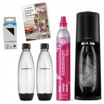 Vandens gazavimo aparatas SodaStream Terra, juodas, su 2 buteliais, knygele ir kamšteliais