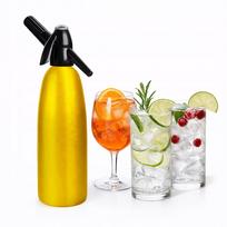 Gazuoto vandens aparatas 1 l, QUICK SODA ART SA-1L, auksinės spalvos