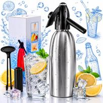 Sodos sifonas, 1 l, nerūdijančio plieno, sidabrinis, CO2