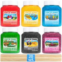 Spalvotas cukrus cukraus vatai, 6 x 400 g, 20 lazdelių pakuotė