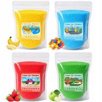 Vaisių skonio spalvotas cukrus cukraus vatai, 4 x 500 g