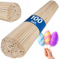 Cukraus vatos lazdelių ruošiniai, kvadratiniai, buko medienos, 40 cm, 100 vnt.