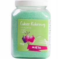 Spalvotas cukrus vatos saldainiams „Mint“, 1 kg