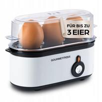 Kiaušinių virimo aparatas GOURMETmaxx, 3 kiaušiniams, 210 W, baltas