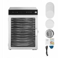 Maisto džiovintuvas 800 W, 12 padėklų, su permatomu langu
