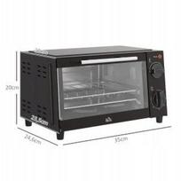 Mini orkaitė 9 l su termoporiumi, 750 W, juoda