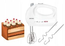 Rankinis maišytuvas maisto ruošimui, 400 W, su plakimo antgaliais