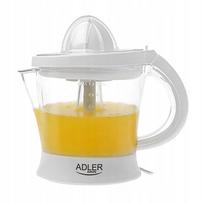 Citrusinių vaisių sulčiaspaudė Adler, 1 l, 60 W, 2 keičiami antgaliai, balta
