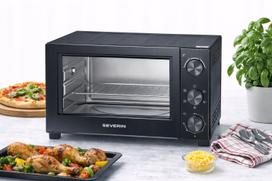 Mini orkaitė SEVERIN TO2076, 46 l, 1800 W, su grotelių funkcija, juoda