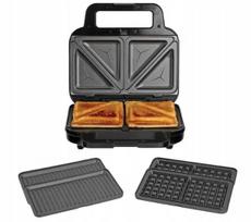 Sumuštinių keptuvė Breville VST098X, 3 viename: trikampiams, vafliams, panini, 900 W
